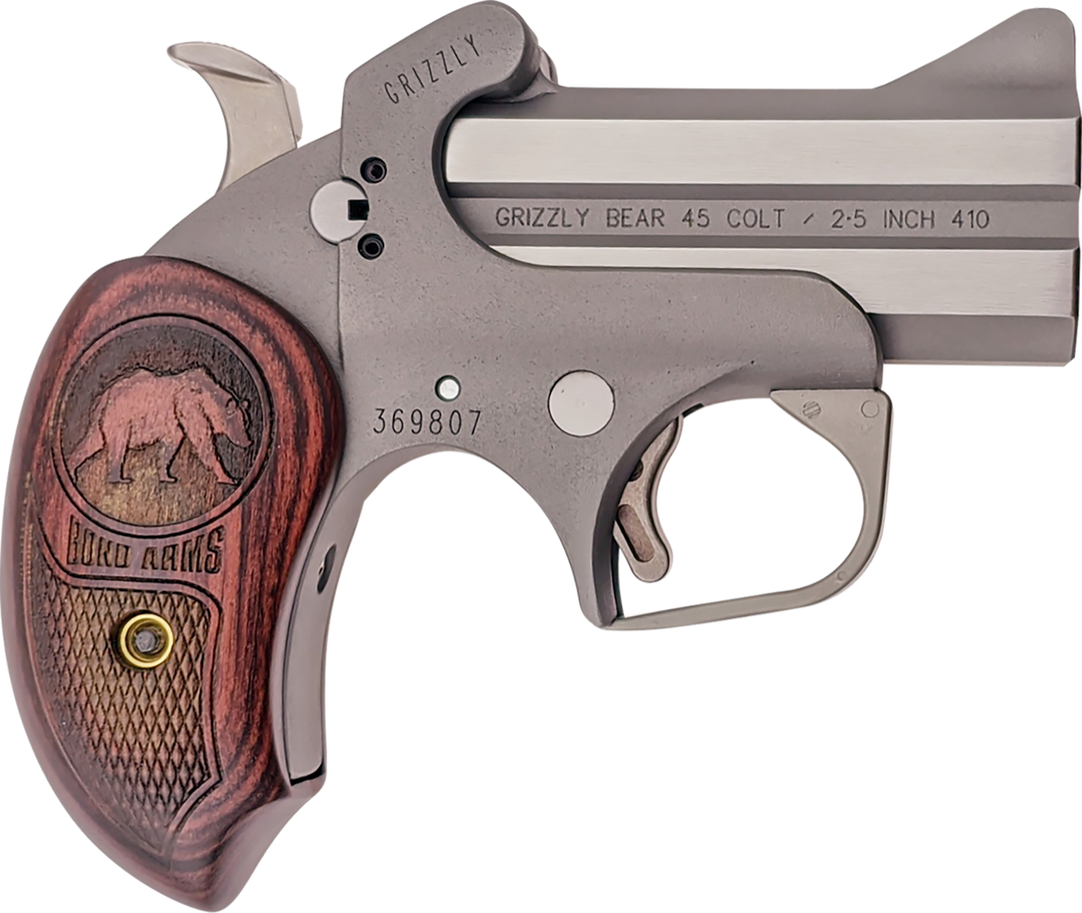 Bond Arms Grizzly Rough Series 45 Colt / 410 Bore 3" 2-Rd Derringer - Extended Rosewood