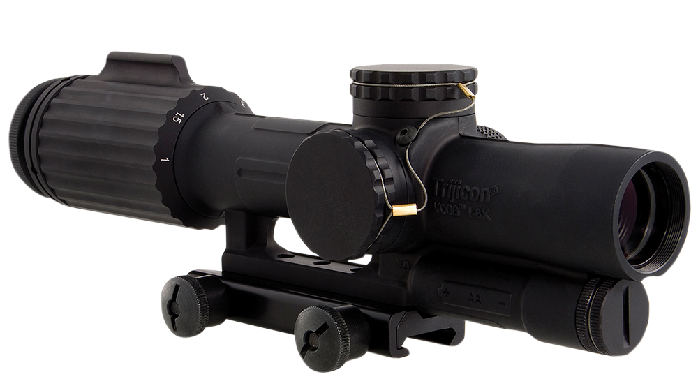 Trijicon VCOG 1-6x24mm LED Red Segmented Circle w/Crosshair .223 77gr Riflescope - Black Hardcoat Anodized