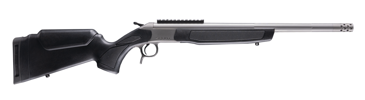 CVA Cascade Takedown 243 Win 20" 1-Rd Single-Shot Rifle - Matte Stainless / Black Synthetic