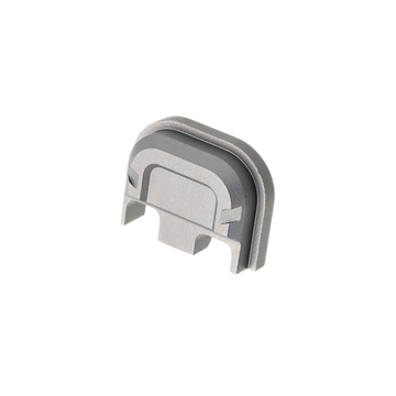 Tyrant CNC Slide Cover Plate Glock Gen 5 Gray Aluminum - Chevron Design