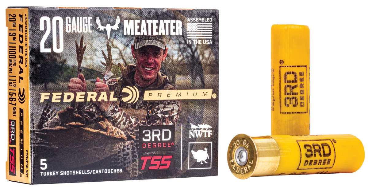 Federal PTDX258567 Premium 3rd Degree 20Gauge 3" 1 1/2oz 5/6/7Shot 5 Per Box/50 Case