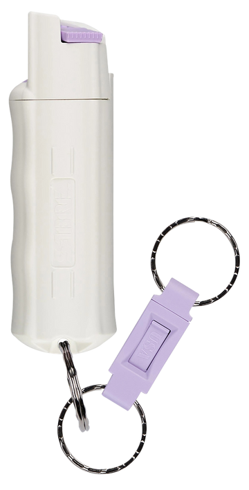 Sabre HC14GL02 Red Pepper Spray 0.54 oz 10 ft 25 Bursts White - Glow-in-Dark w/Quick Release