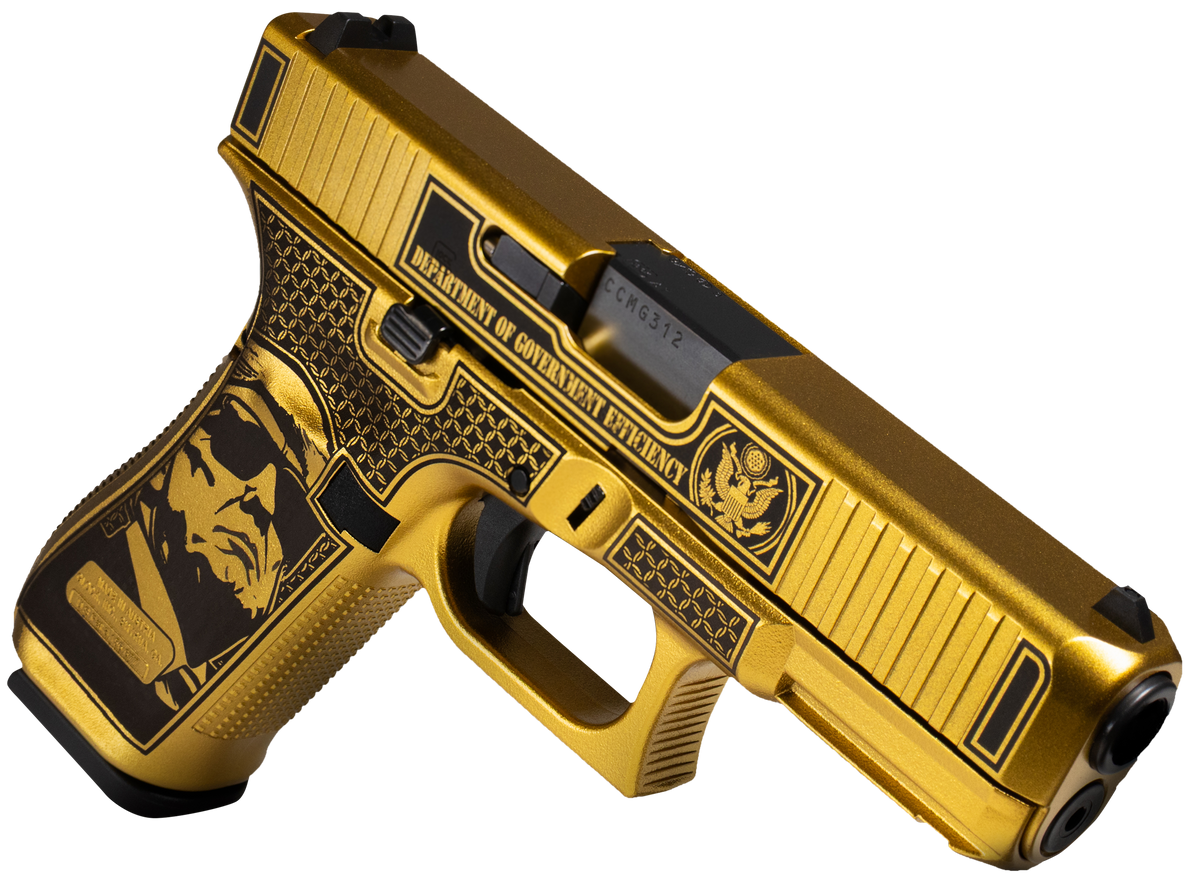 Glock G47 Gen5 MOS D.O.G.E. 9mm Luger 17+1 DAO Pistol - Glamour Glock Gold Cerakote