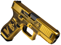Glock G47 Gen5 MOS D.O.G.E. 9mm Luger 17+1 DAO Pistol - Glamour Glock Gold Cerakote