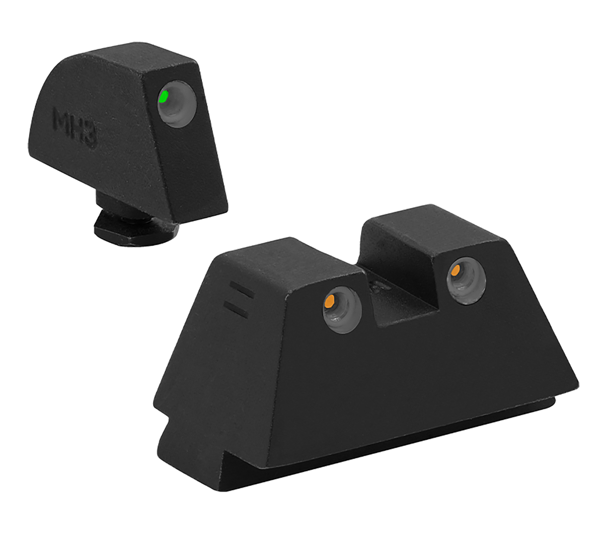Meprolight Tru-Dot Fixed Night Sight Green Tritium Front Orange Tritium Rear - Glock 17/17L/19/22/23