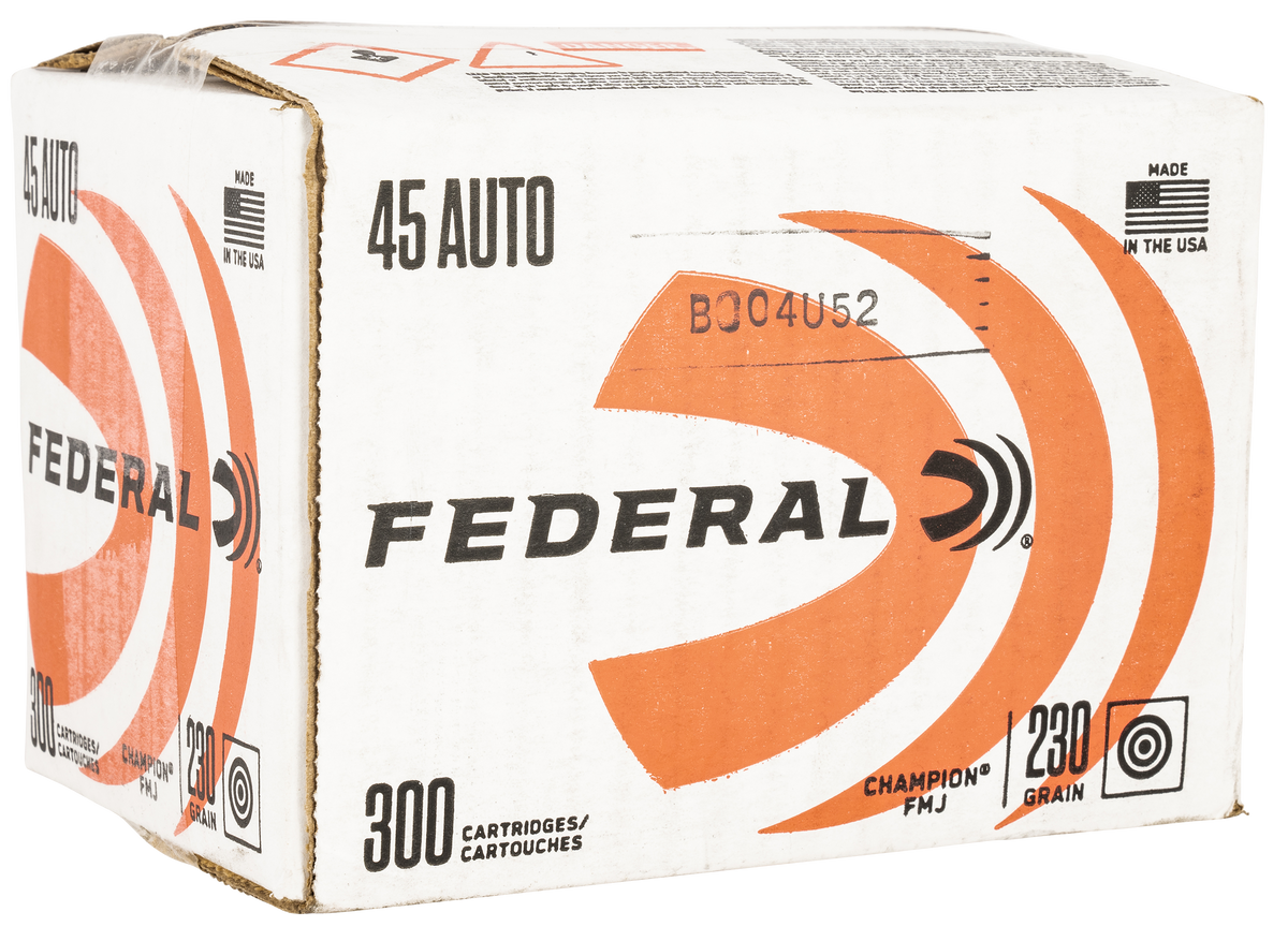Federal Champion Training 45 ACP 230gr FMJ 300 Rounds