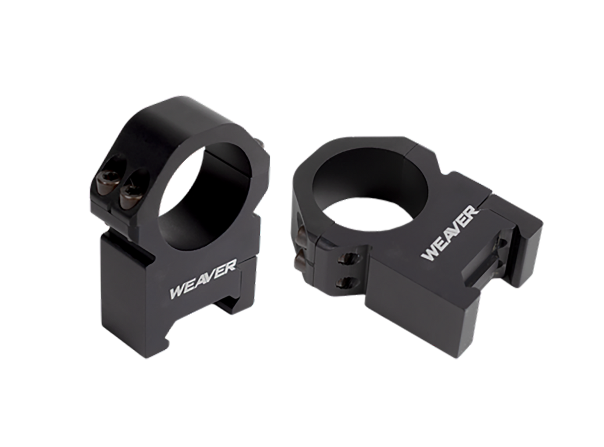 Weaver Mounts Precision 1" Tube Extra High Scope Rings - Black Anodized Aluminum