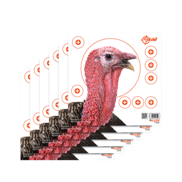 EZ-Aim Four Color Turkey Hanging Paper Target 12" x 12" 6 Pack