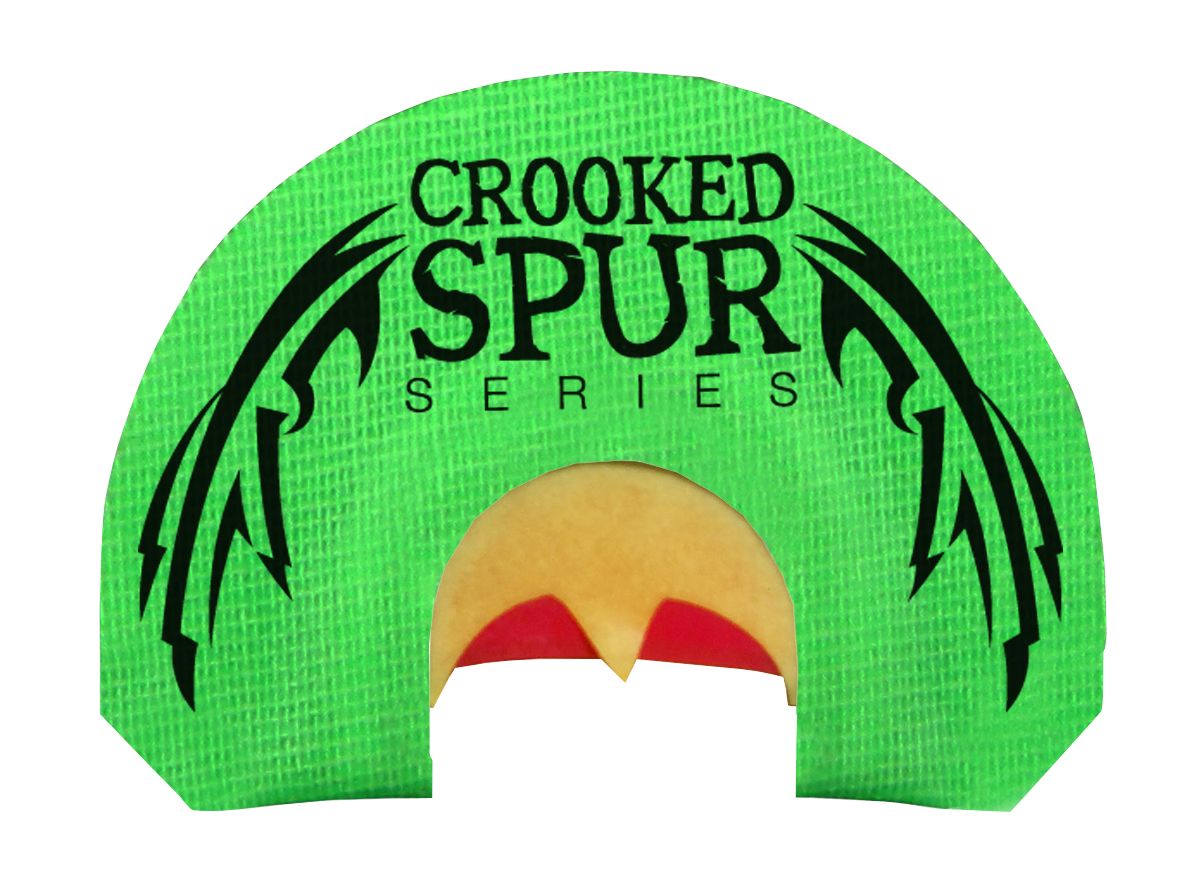 Foxpro Crooked Spur Back Wing Diaphragm Turkey Call - Triple Reed - Green
