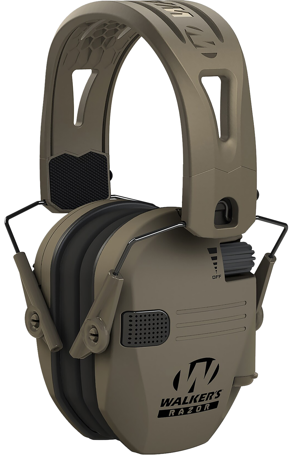 Walkers Game Ear Razor Tacti-Grip 23 dB Over the Head Electronic Muff - Flat Dark Earth