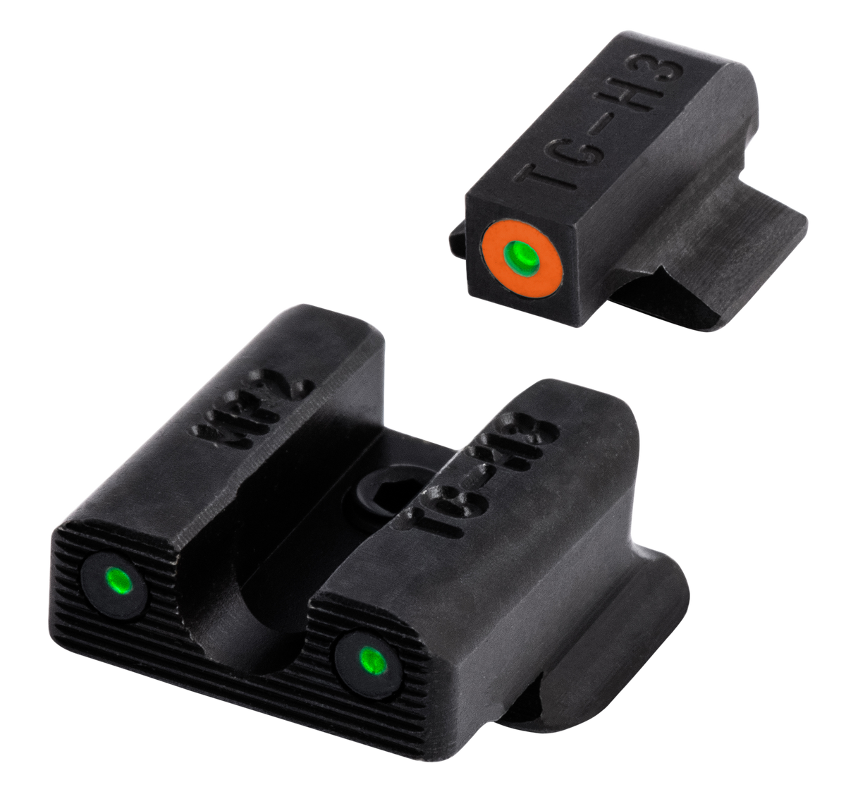 TruGlo Tritium Pro S&W M&P Bodyguard 380 Night Sight Set - Green Tritium Orange Outline