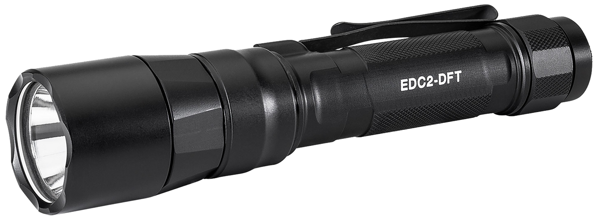 Surefire EDC2-DFT Everyday Carry Series 25/600/700 Lumens Dual-Fuel LED Flashlight - Black Anodized