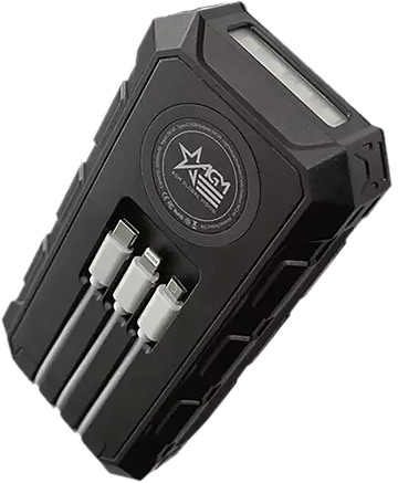 AGM Global Vision Solar Power Bank 30000mAh Wireless 5V Black