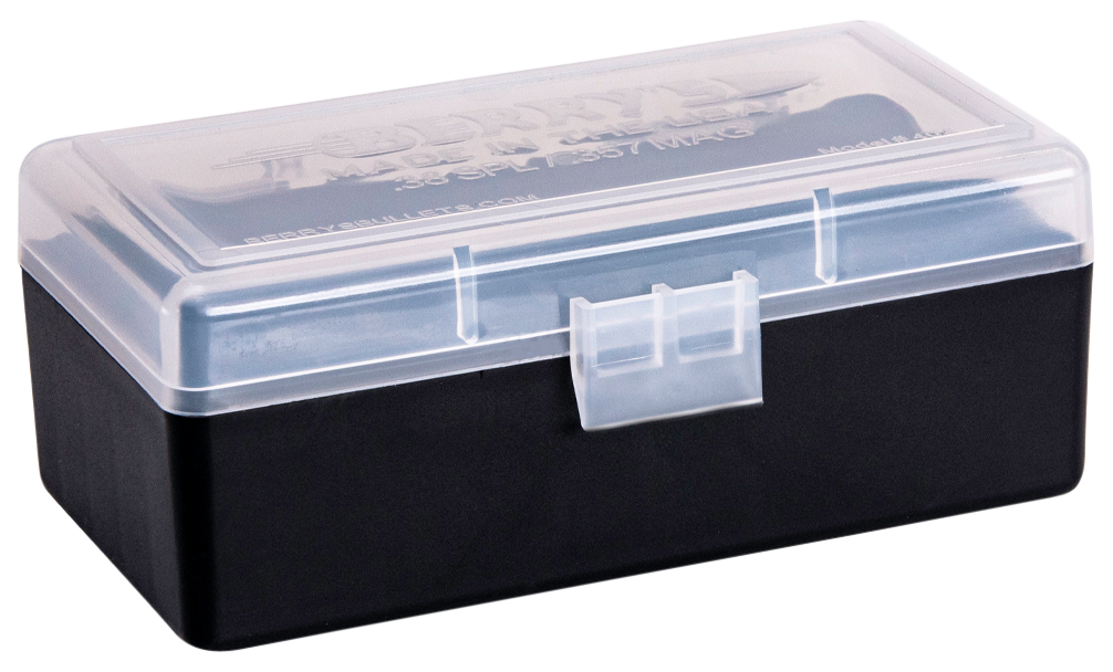 Berrys 61687 Ammo Box 38 Special,357 Mag 50rd Clear Lid w/Black Bottom