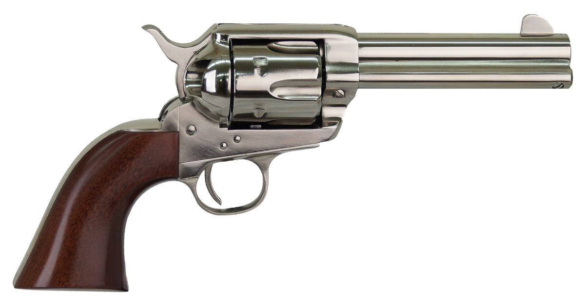 Cimarron Pistolero 38 Special/357 Mag 4.75" 6-Shot SAO Revolver - Nickel