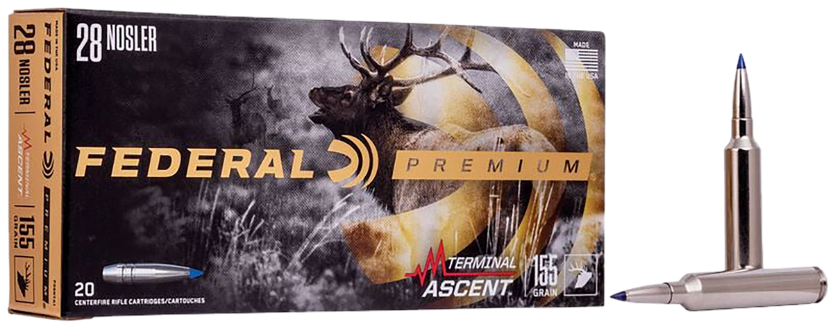 Federal Premium 28 Nosler 155gr Terminal Ascent 20 Rd - Box or Case