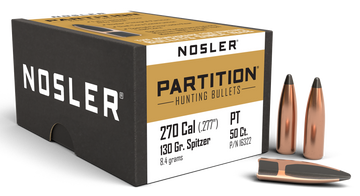 Nosler Partition .270 Cal 130gr Spitzer 50/Box