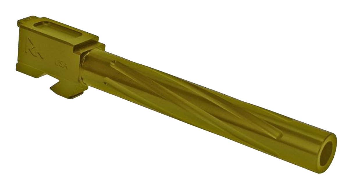 Rival Arms Precision V1 Match Grade Glock 34 Gen3-4 9mm Luger 5.31" Fluted Stainless Steel Drop-In Barrel - Gold PVD