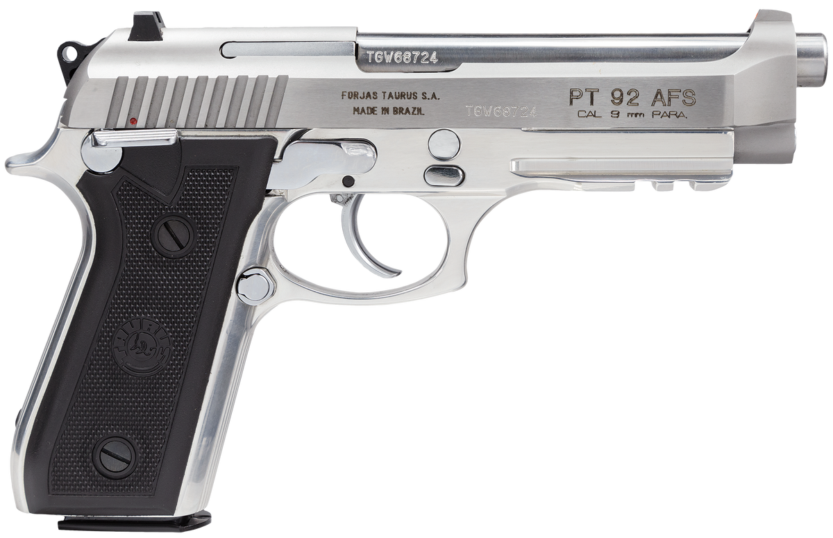 Taurus 92 9mm Luger 5" 17+1 DA/SA Semi-Auto Pistol - Serrated Frame - Matte Stainless