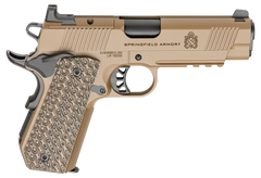 Springfield Armory 1911 TRP AOS 9mm Luger 4.25" 9+1 Semi-Auto Pistol - Coyote Brown Cerakote