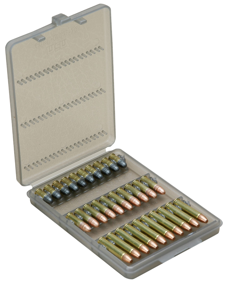 MTM Case-Gard Ammo-Wallet 22 LR / 17 HMR / 17 Mach 2 Clear Smoke Polypropylene 30-Rd