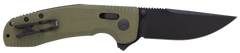S.O.G SOG-TAC XR 3.39" Folding Clip Point Plain Cryo D2 Steel OD Green G10 Handle