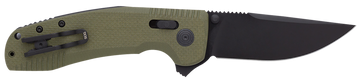 S.O.G SOG-TAC XR 3.39" Folding Clip Point Plain Cryo D2 Steel OD Green G10 Handle