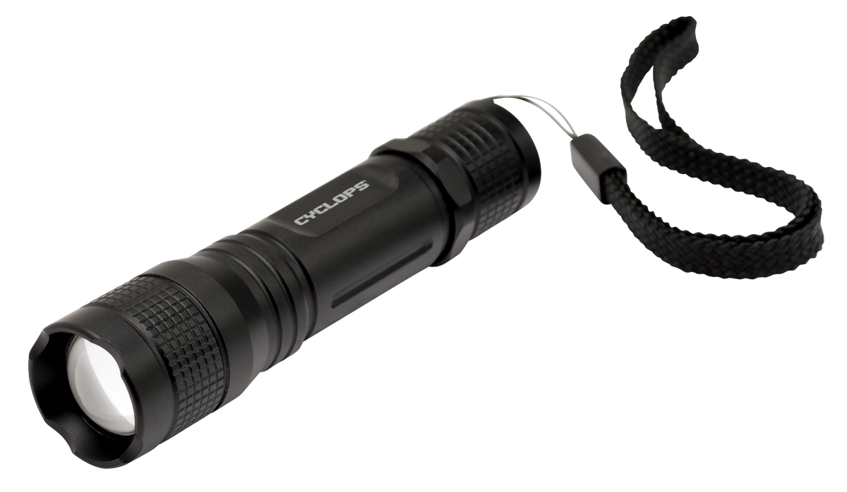 Cyclops TF-150 Tactical 150 Lumen CREE XTE LED Black Anodized Flashlight