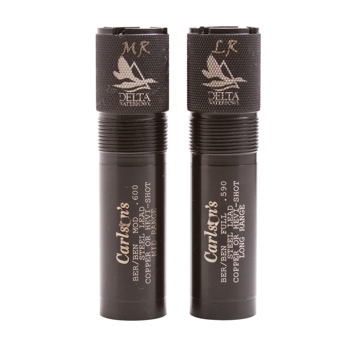 Carlsons Delta Waterfowl 20 Gauge Beretta/Benelli Mobil Mid-Range/Long-Range 17-4 Stainless Steel Black Choke Tube - 2 Pack