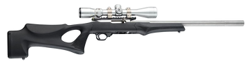 Hogue 22070 OverMolded Rifle Stock Fixed Thumbhole Black Rubber for Ruger 10/22 .920 Barrel