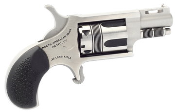 NAA Wasp 22 LR 1.13" 5-Shot SAO Mini-Revolver - Black Pebbled Rubber Grip