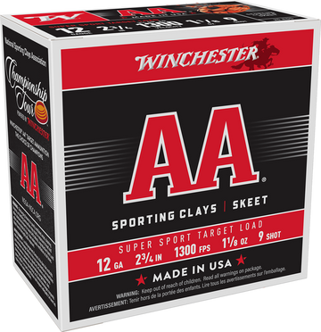 Winchester Ammo AA Super Sport Sporting Clay 12 Gauge 2.75" 1-1/8 oz 9 Shot - Box or Case