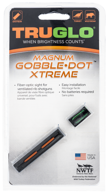 TruGlo Magnum Gobble-Dot Xtreme Shotgun Fiber Optic Red/Green .25" Vent Rib Sight Set