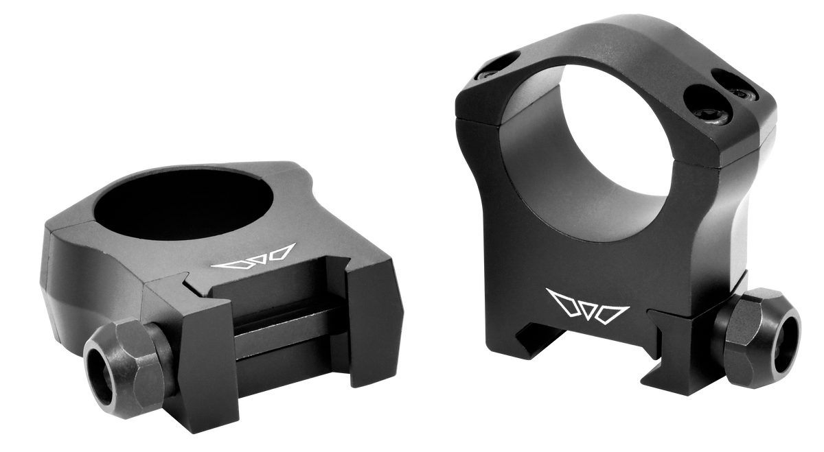 Warne 7202M Mountain Tech 1" High 0 MOA Scope Rings - Matte Black