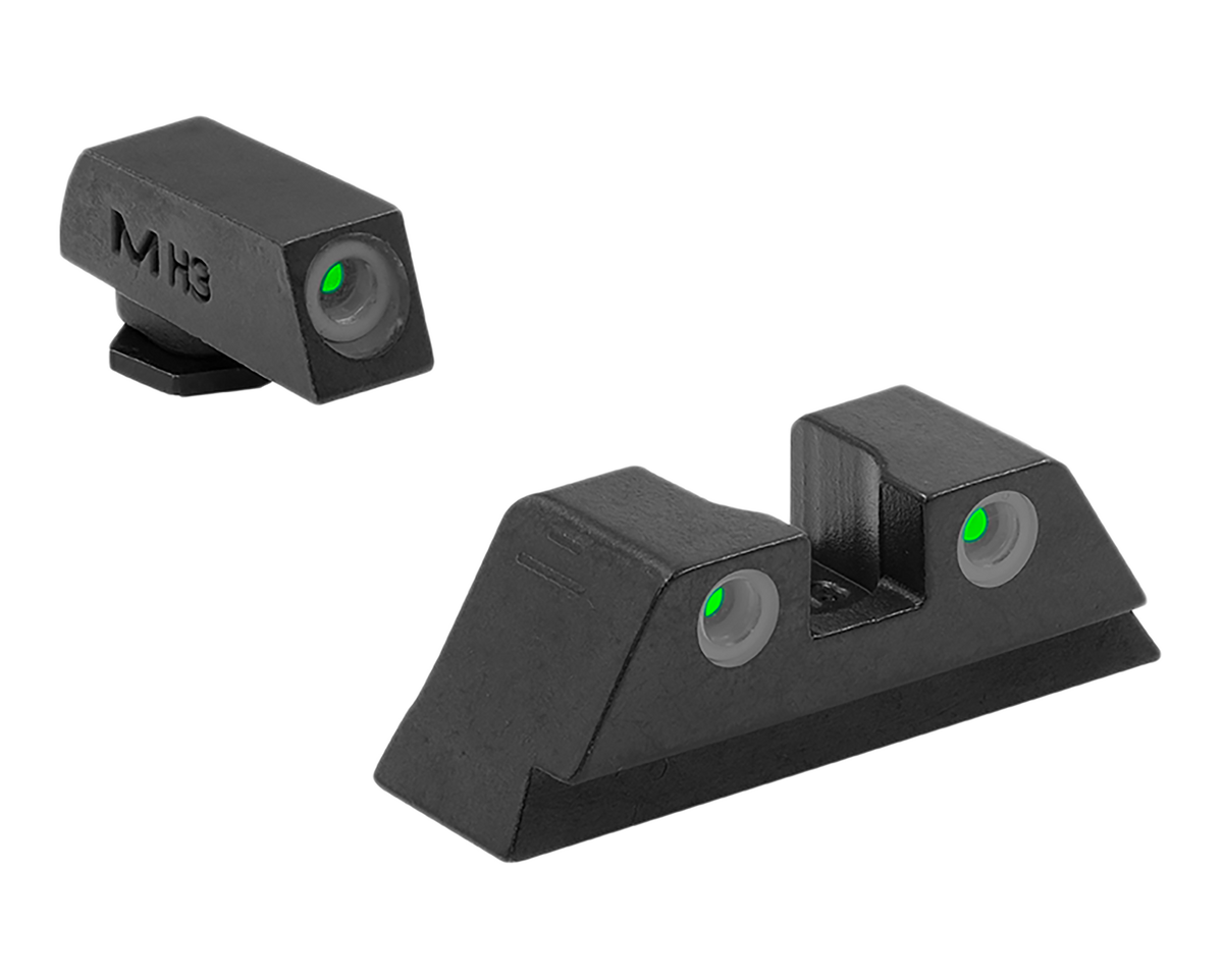 Meprolight Tru-Dot Night Sight Set Green Tritium Front & Rear for Glock