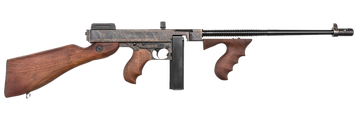 Thompson T1CH 1927A-1 Deluxe 45 ACP 18" 20+1 Semi-Auto Rifle - Color Case Hardened