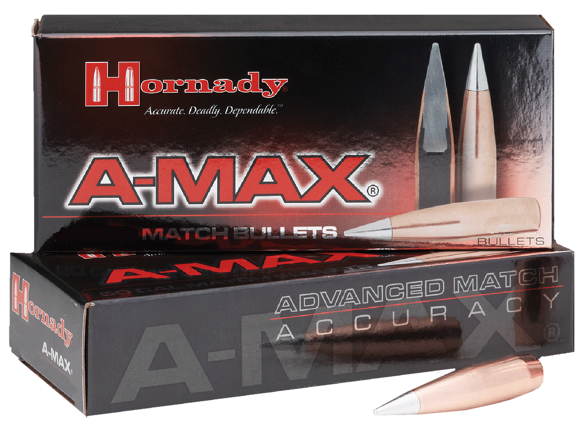 Hornady A-MAX .50 Cal .510 750gr Match Bullets - 20 Per Box
