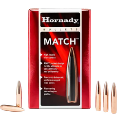 Hornady Match 6.5mm .264 140 gr BTHP Reloading Bullets - 100 Per Box