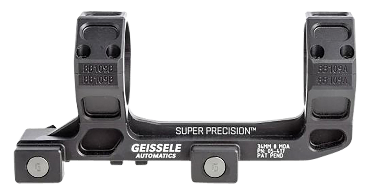 Geissele Automatics AR15 Super Precision 34mm Standard Scope Mount/Ring Combo - Black Anodized
