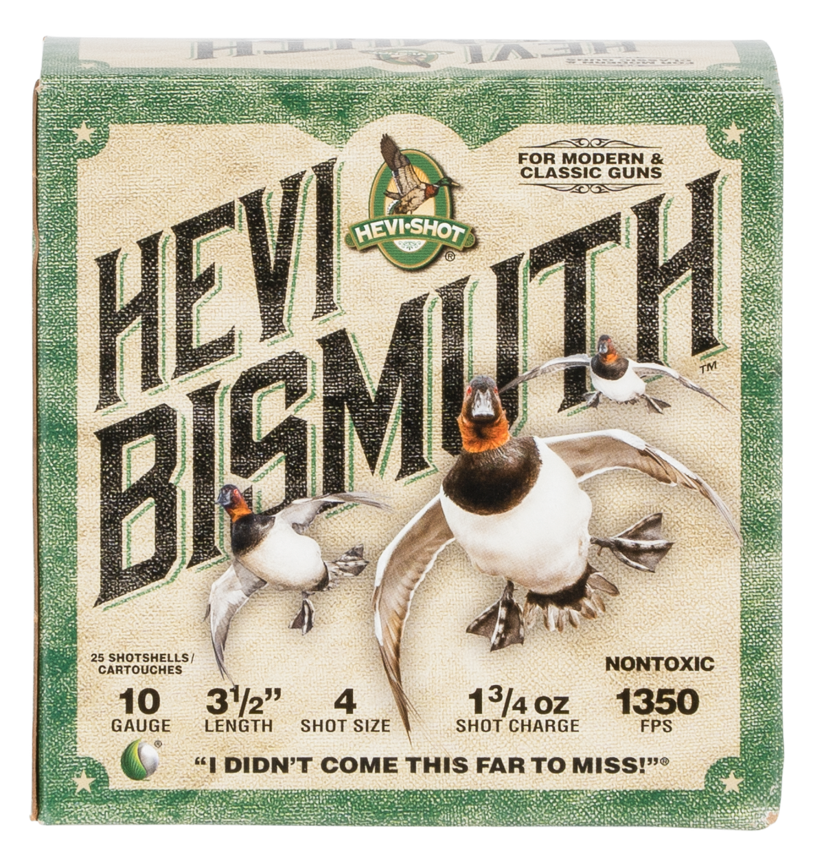 Hevishot HEVI-Bismuth 10 Gauge 3.50" 1-3/4 oz #4 Shot 1350 fps - Box or Case
