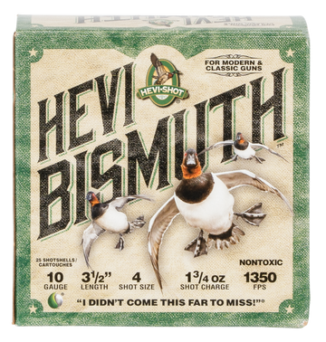 Hevishot HEVI-Bismuth 10 Gauge 3.50" 1-3/4 oz #4 Shot 1350 fps - Box or Case