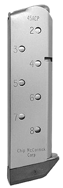 Chip McCormick Custom Match Grade 1911 Government 45 ACP 8rd Stainless Steel Magazine