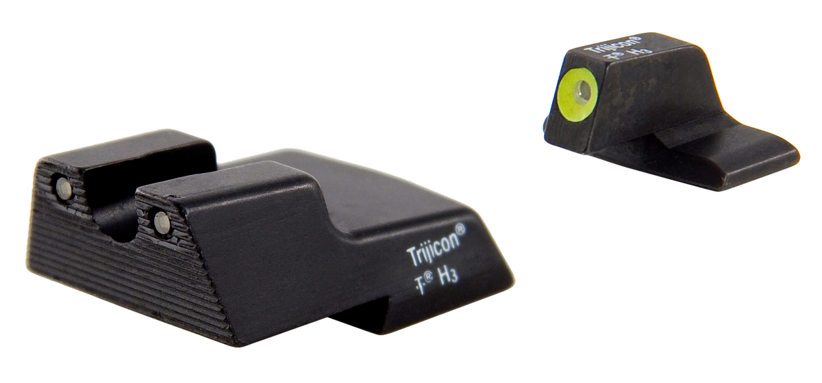 Trijicon HD Night Sights Green Tritium Yellow Outline Front / Black Outline Rear - H&K .45C / .45C Tactical / P30 / P30L