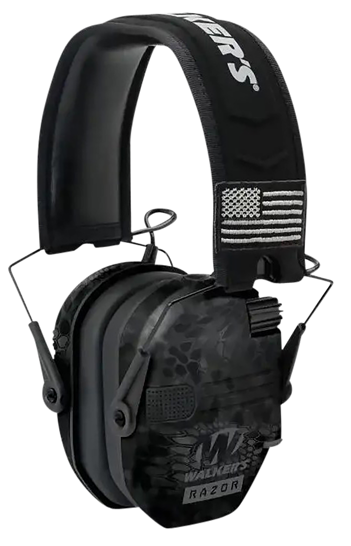 Walkers Game Ear Razor Patriot Slim Electronic Muff 23 dB Over the Head - Kryptek Highlander/Black Polymer