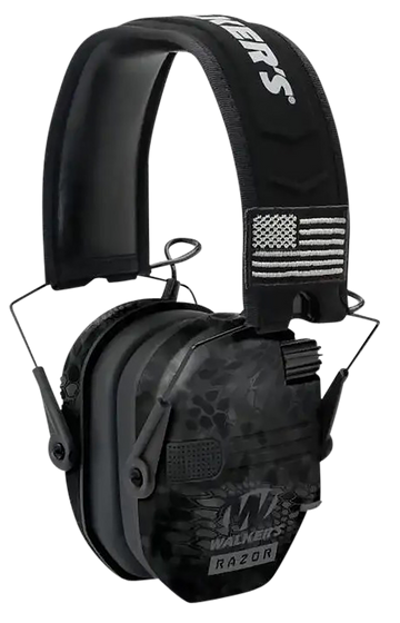 Walkers Game Ear Razor Patriot Slim Electronic Muff 23 dB Over the Head - Kryptek Highlander/Black Polymer