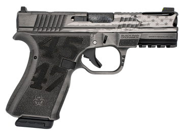 Black Rain Frontline+ Trump Custom 9mm 4" 15+1 Semi-Auto Pistol - Gun Metal Grey Battleworn