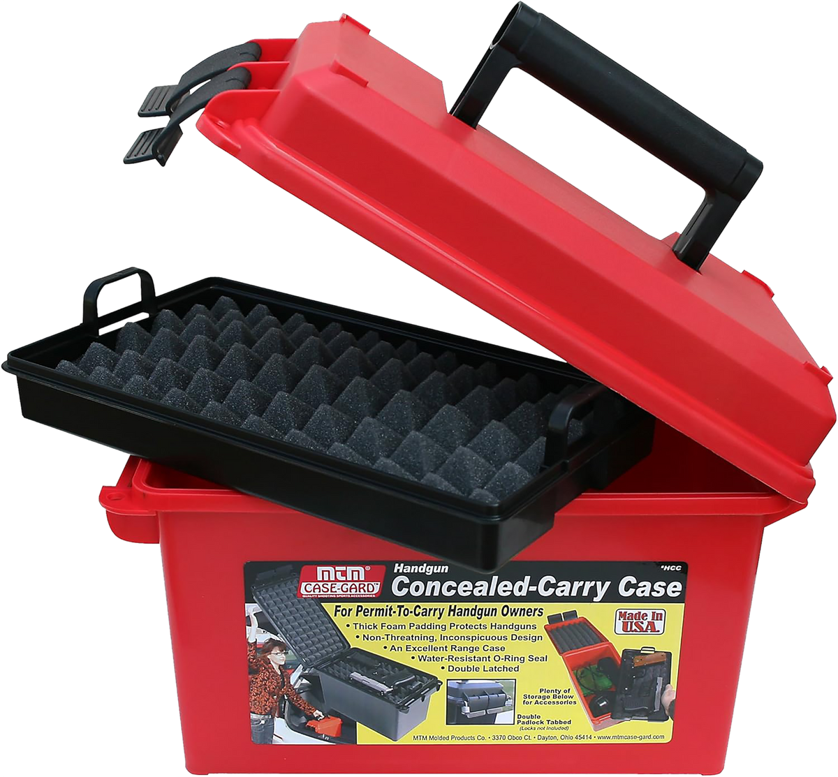 MTM Case-Gard HCC30 Handgun Conceal Carry Case 13.5" Red