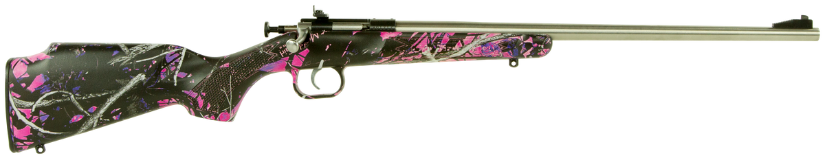 Crickett KSA2167 Youth 22 LR 16.12" 1-Rd Bolt Action Rifle - Muddy Girl Synthetic Stock