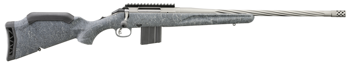 Ruger American II 350 Legend 20" 5+1 Bolt Action Rifle - Cobalt Cerakote Gray Splatter
