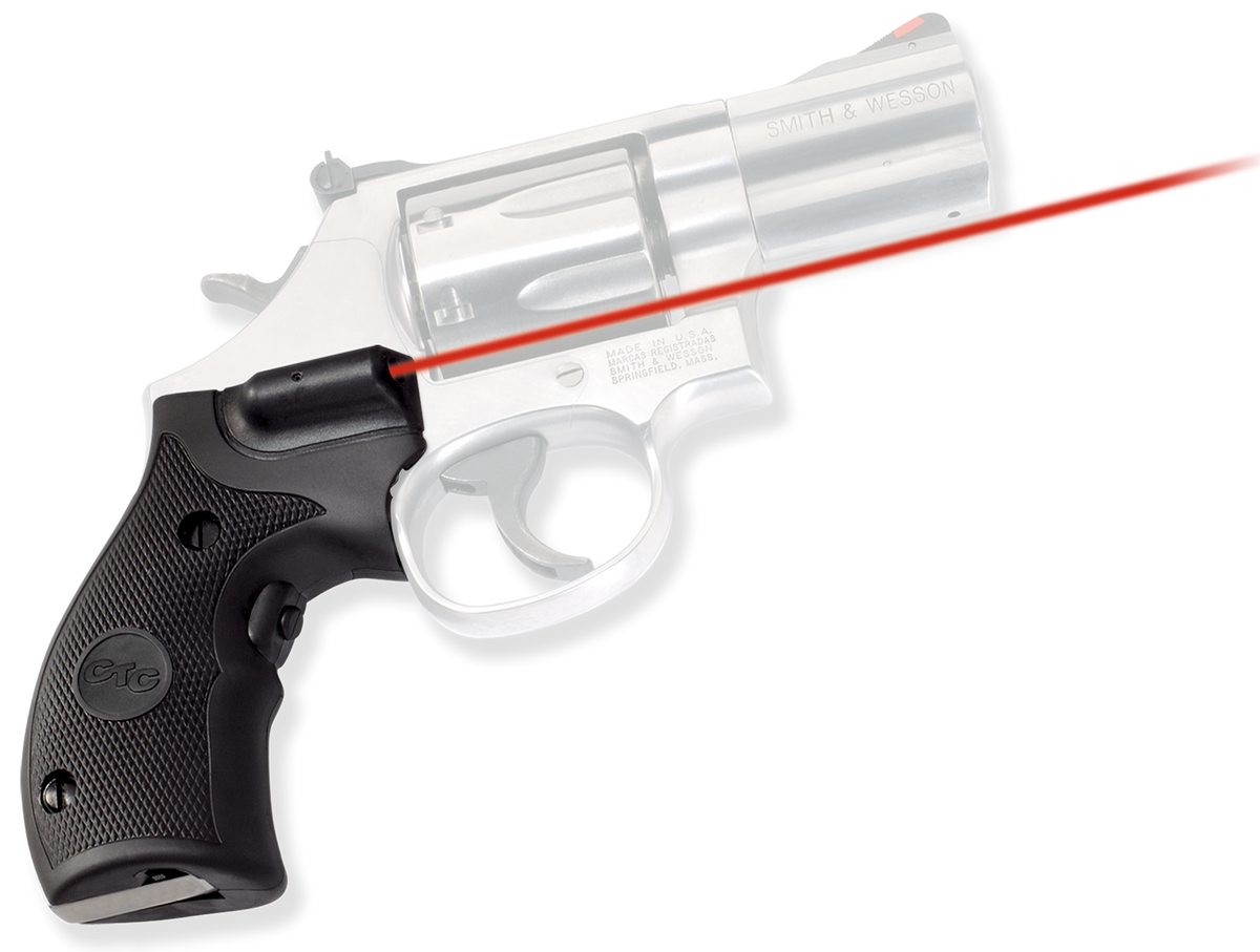 Crimson Trace LG-306 Lasergrips S&W K/L-Frame Round Butt & Governor - Red Laser Black Polymer